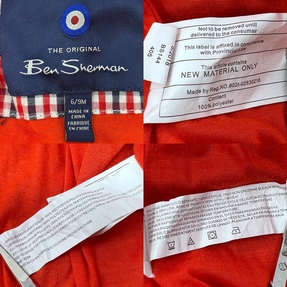 Ben Sherman Infant Snowsuit Sweater Fleece Lined Winter Pram Suit Size 6-9 Month - Picture 6 of 12